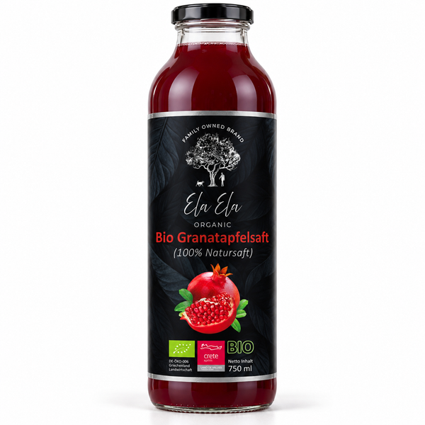 Bio-Granatapfelsaft 100 % aus Kreta 750 ml